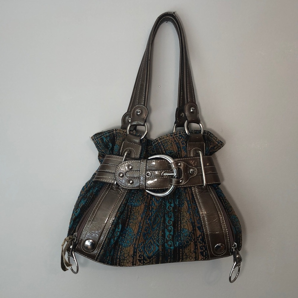 Blue and Tan Purse